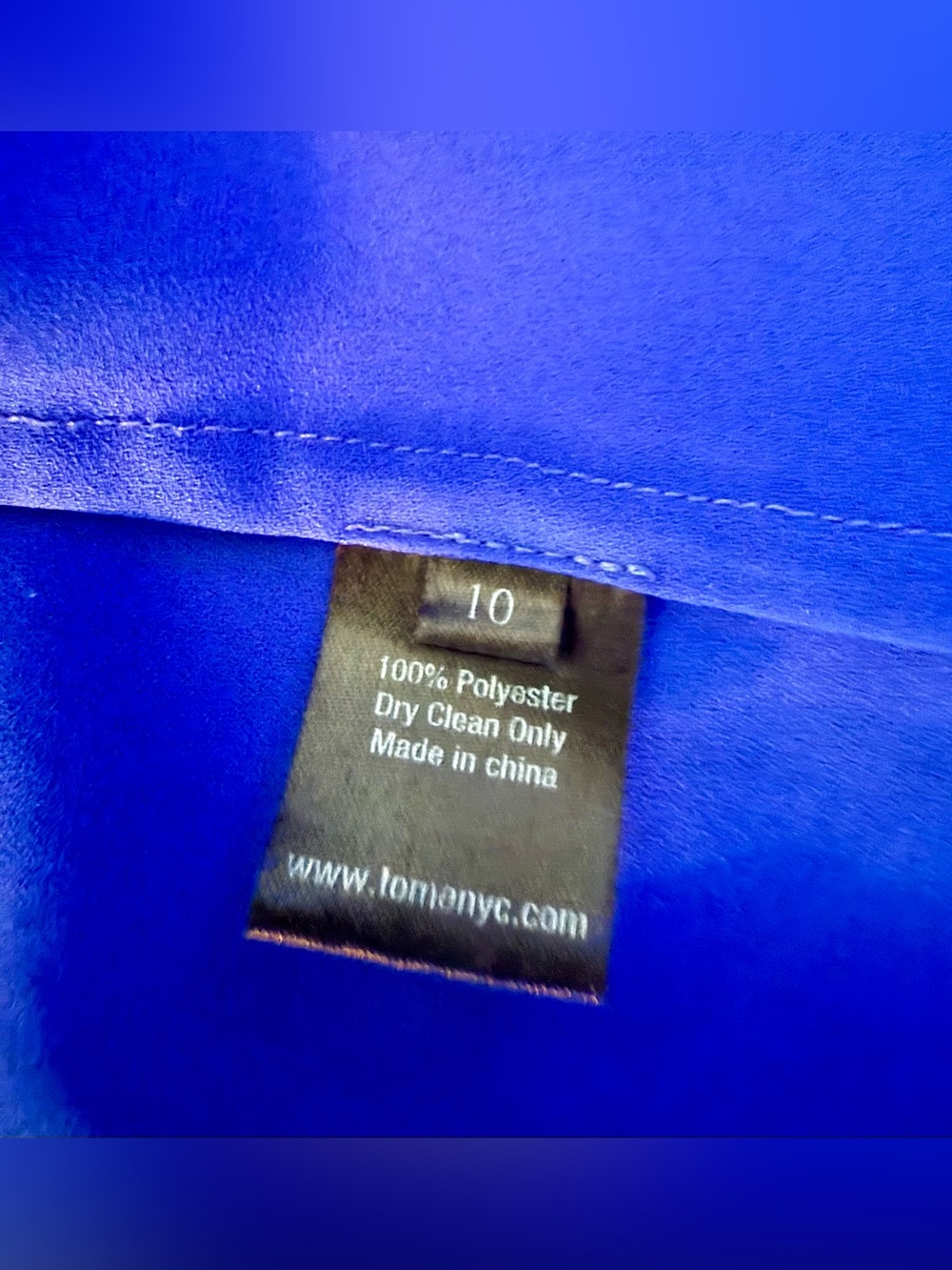 Tome NYC Women’s V-Neck Midi Kimono Dress in Royal Blue - Picture 6 of 6